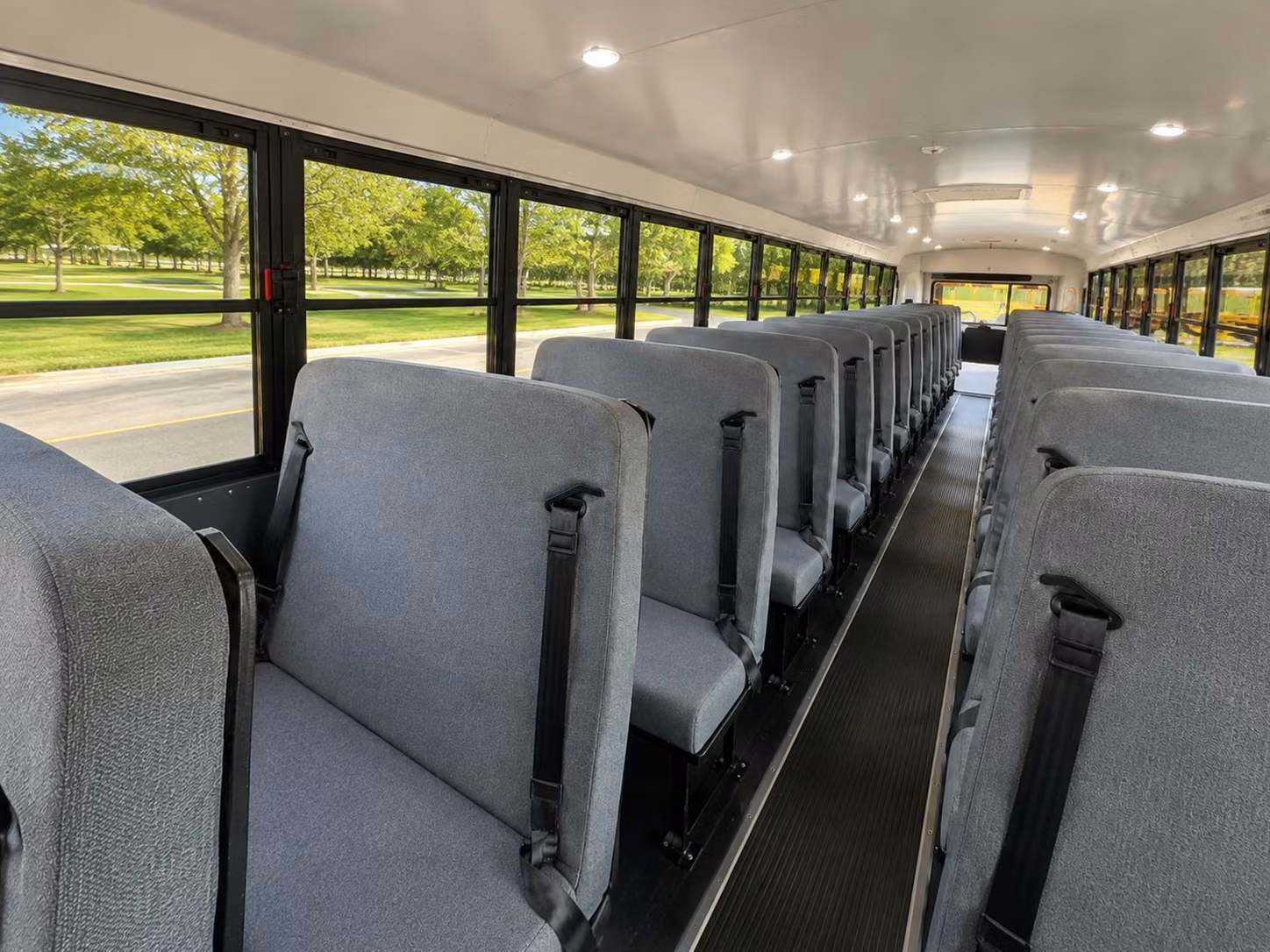 school bus inside